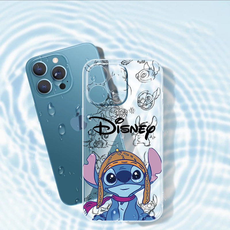 Coque pour iPhone 15 Officielle de Disney Stitch Grimpant - Lilo & Stitch