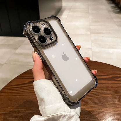 Coque Transparente en Silicone avec Coins Renforcées pour iPhone 13 - Noir
