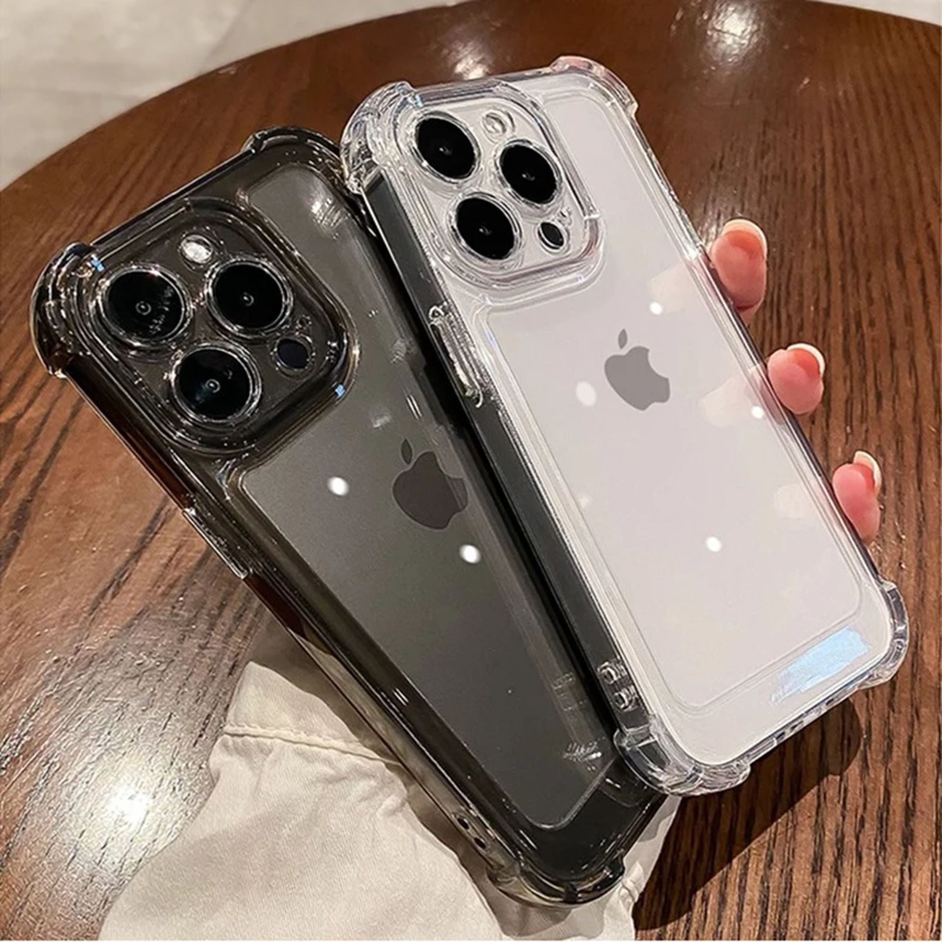 Coque Transparente en Silicone avec Coins Renforcées pour iPhone 16 Plus
