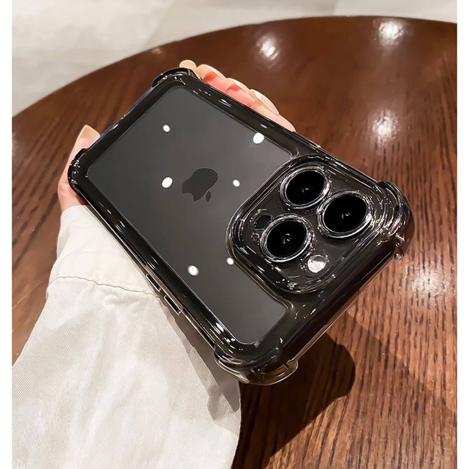 Coque Transparente en Silicone avec Coins Renforcées pour iPhone 16 Plus