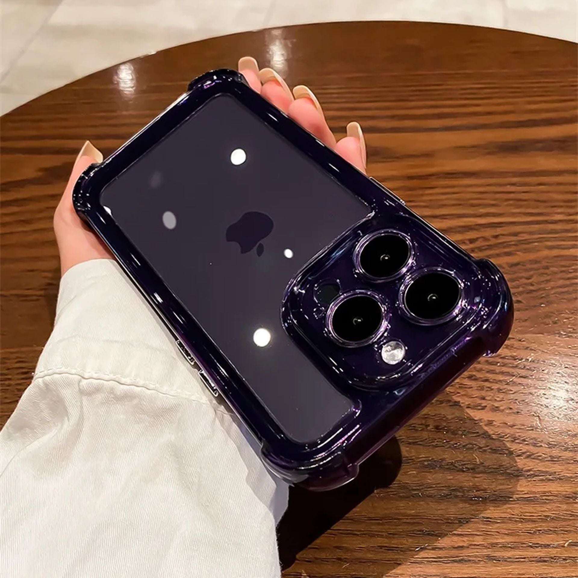 Coque Transparente en Silicone avec Coins Renforcées pour iPhone 16 Plus