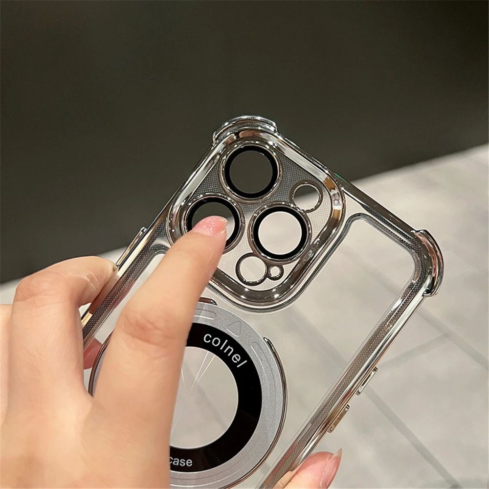 Coque Transparente Magnétique avec Anneau de Support Détachable pour iPhone 13