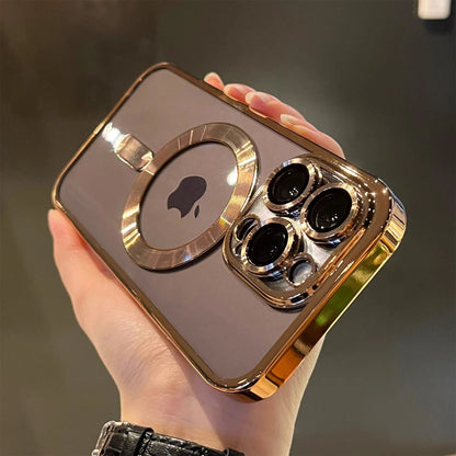 Coque Transparente Magnétique MagSafe de Luxe pour iPhone 13 - Or