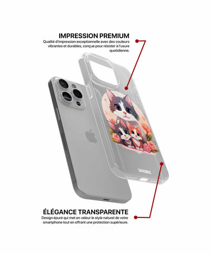 Coque trio en fleurs pour iPhone