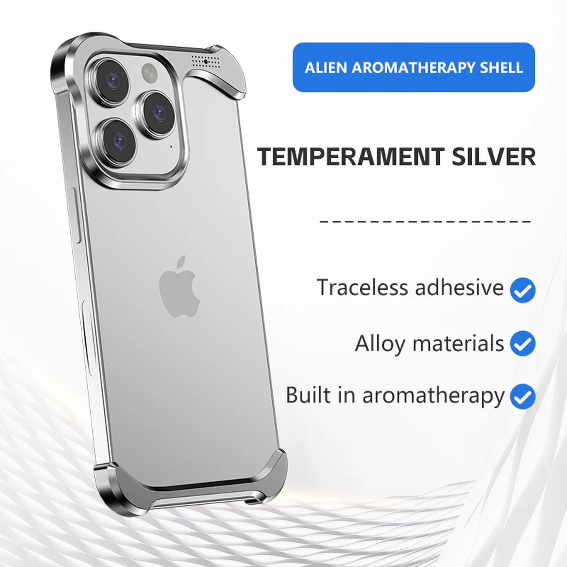 Coque Ultra-Légère en Métal pour iPhone 16 Plus - Argent
