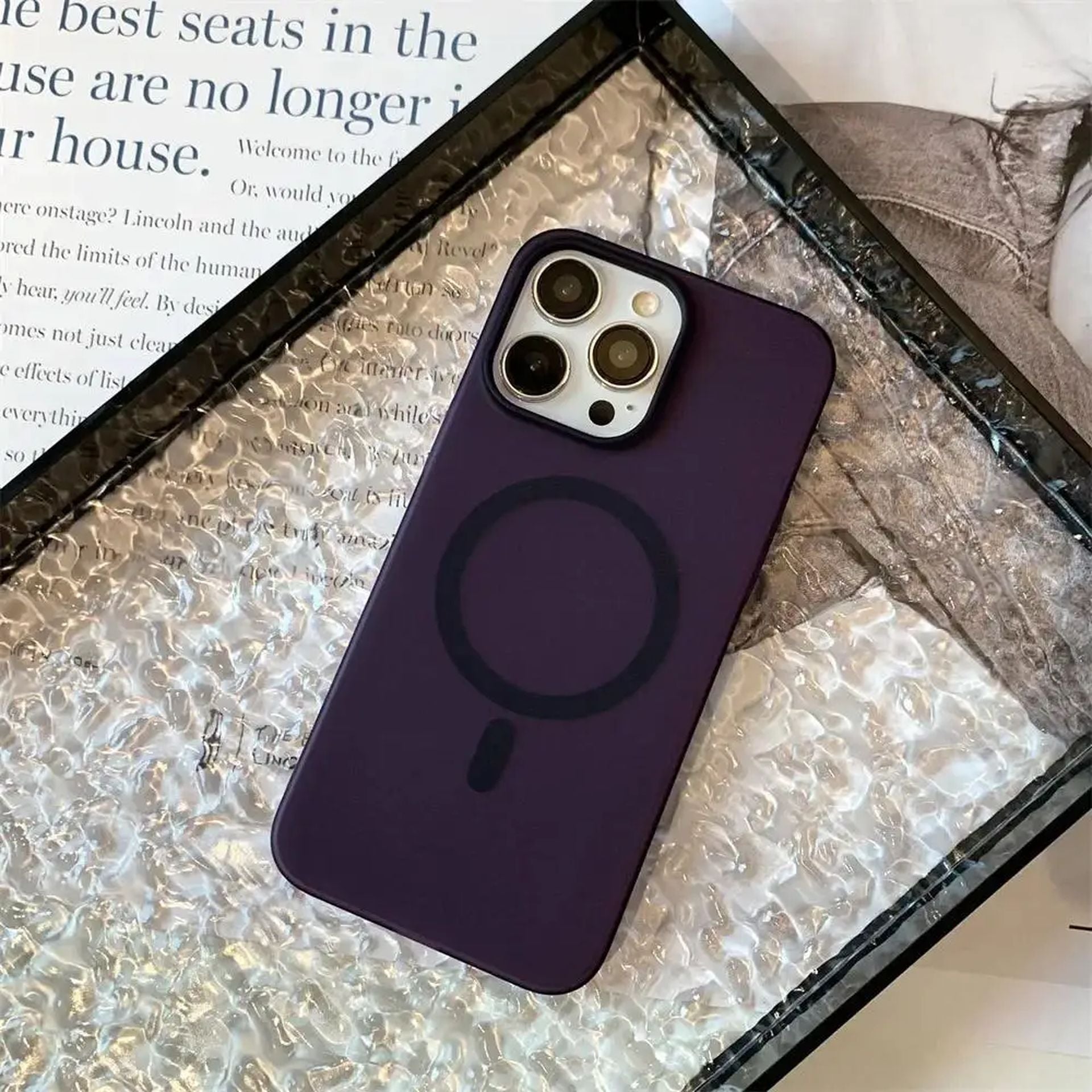 Coque Ultra-Mince MagSafe Transparente et Résistante pour iPhone 12 - Violet
