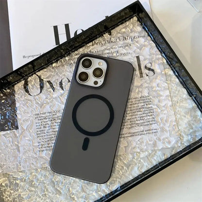Coque Ultra-Mince MagSafe Transparente et Résistante pour iPhone 12 - Noir