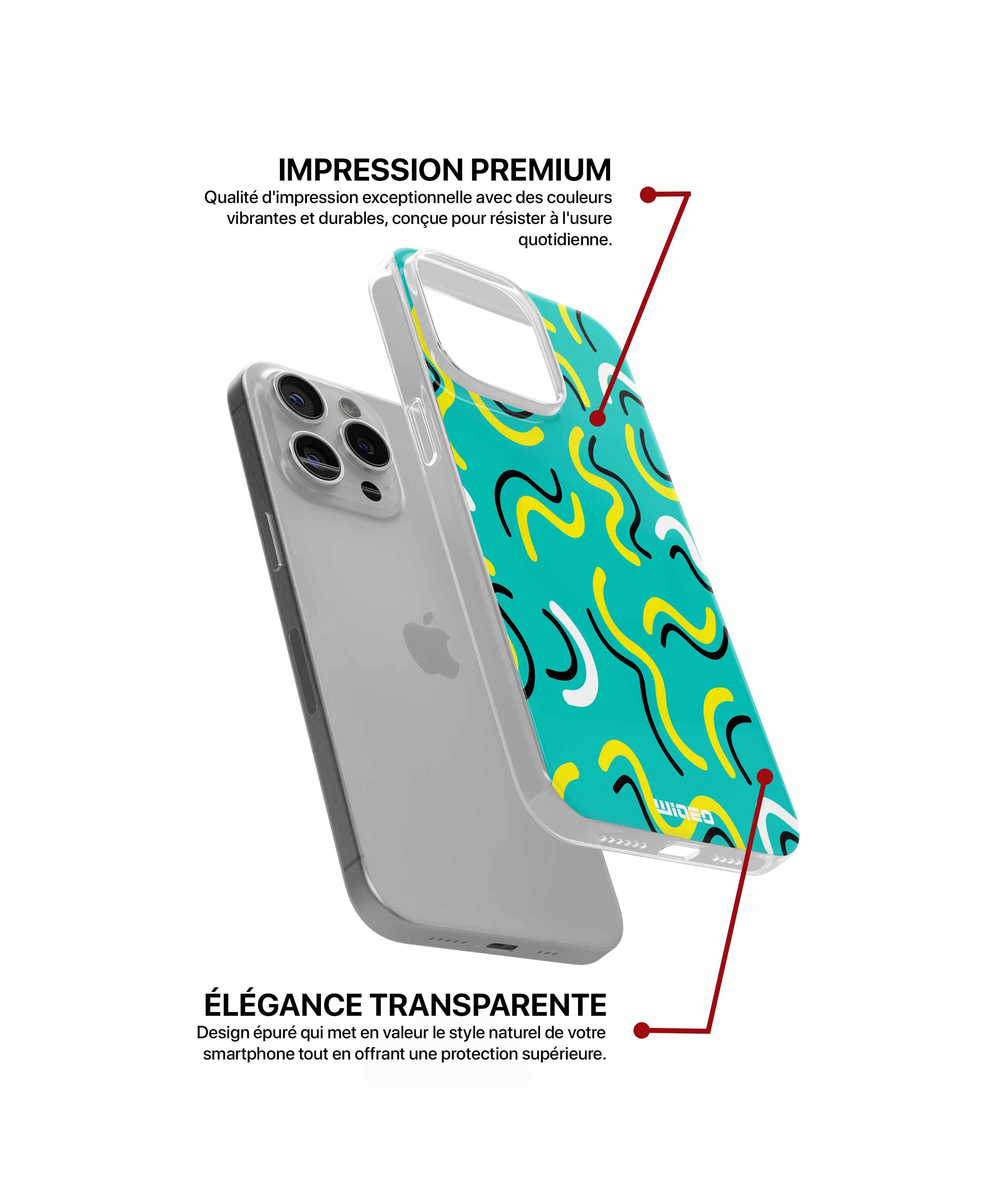 Coque vagues dynamiques pour iPhone