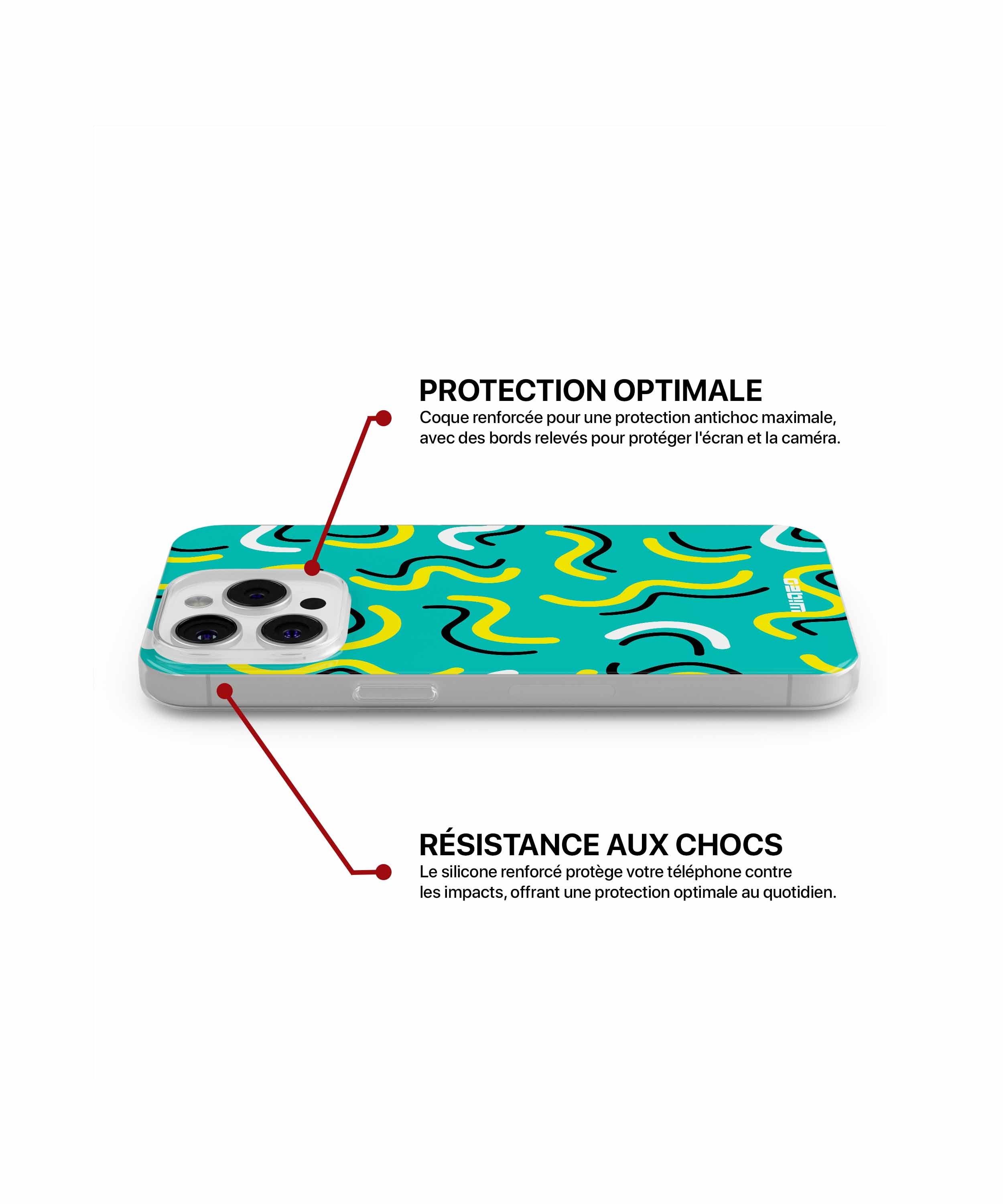 Coque vagues dynamiques pour iPhone