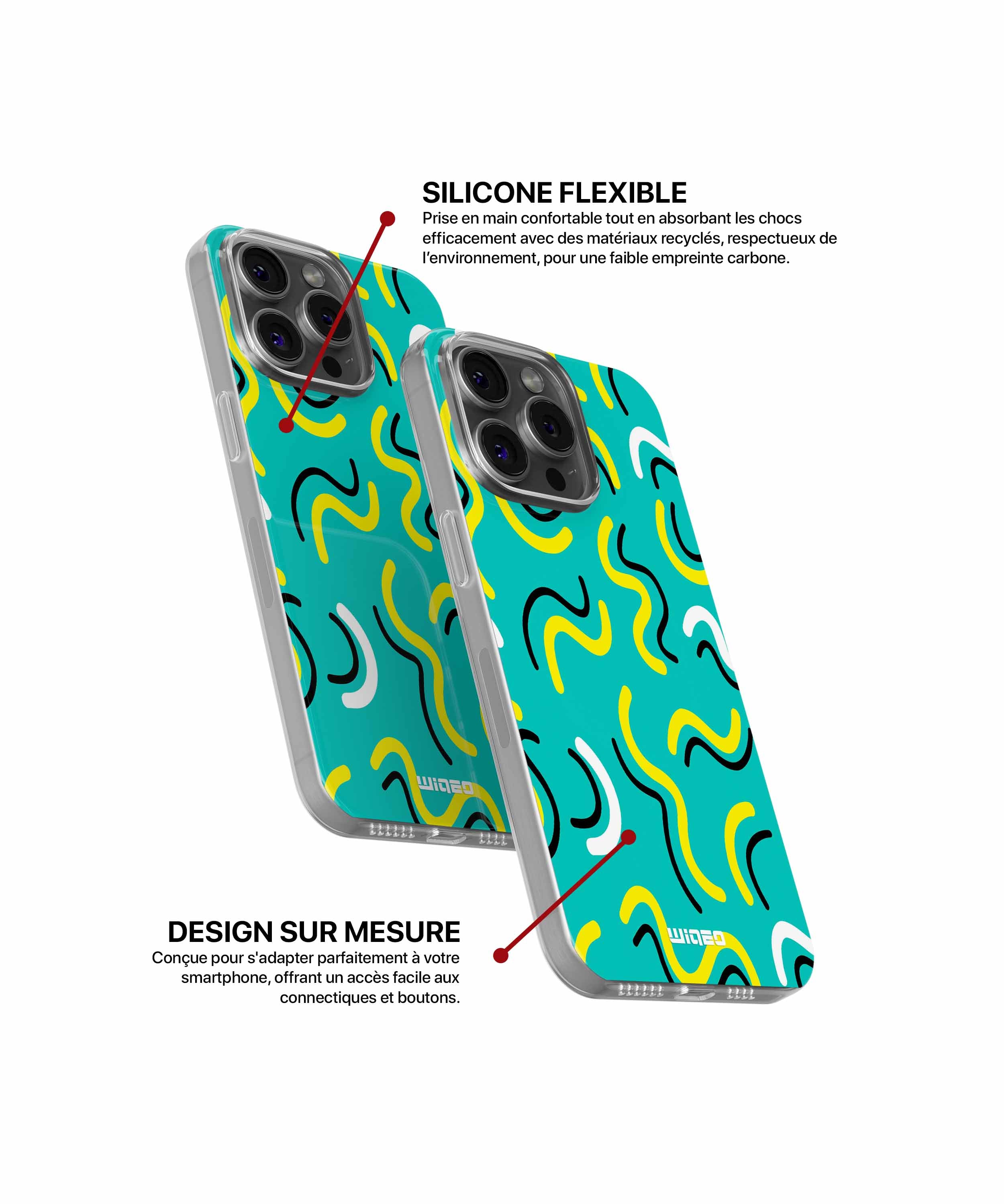 Coque vagues dynamiques pour iPhone