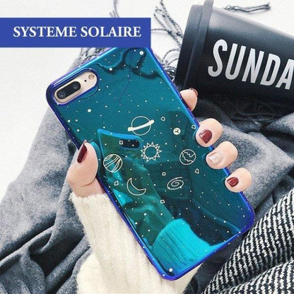 Coque à placage Blu-Ray et dessin des planètes pour iPhone SE 2020 - Wiqeo Apple, Coque, Elle, Fine, iPhone SE 2020, Slim, Tendance, Ultra Slim Wiqeo, Déstockeur de Coques Pour iPhone