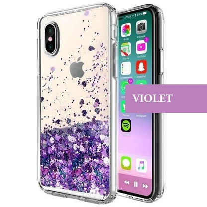 Coque de luxe à liquide de paillettes et de petits cœurs pour iPhone 5 - Coque Wiqeo Apple, Coque, Elle, Fine, iPhone 5, Slim, Tendance, Ultra Slim Wiqeo, Déstockeur de Coques Pour iPhone