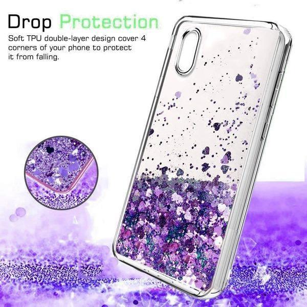 Coque de luxe à liquide de paillettes et de petits cœurs pour iPhone 5 - Coque Wiqeo Apple, Coque, Elle, Fine, iPhone 5, Slim, Tendance, Ultra Slim Wiqeo, Déstockeur de Coques Pour iPhone