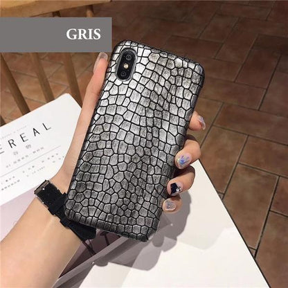 Coque de luxe aspect cuir peau de crocodile pour iPhone 11 - Coque Wiqeo Apple, Coque, Elle, Fine, iPhone 11, Slim, Tendance, Ultra Slim Wiqeo, Déstockeur de Coques Pour iPhone