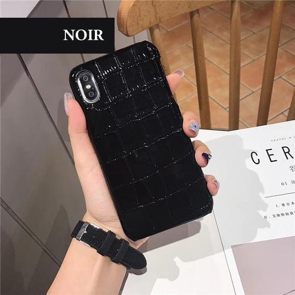 Coque de luxe aspect cuir peau de crocodile pour iPhone 11 - Coque Wiqeo Apple, Coque, Elle, Fine, iPhone 11, Slim, Tendance, Ultra Slim Wiqeo, Déstockeur de Coques Pour iPhone