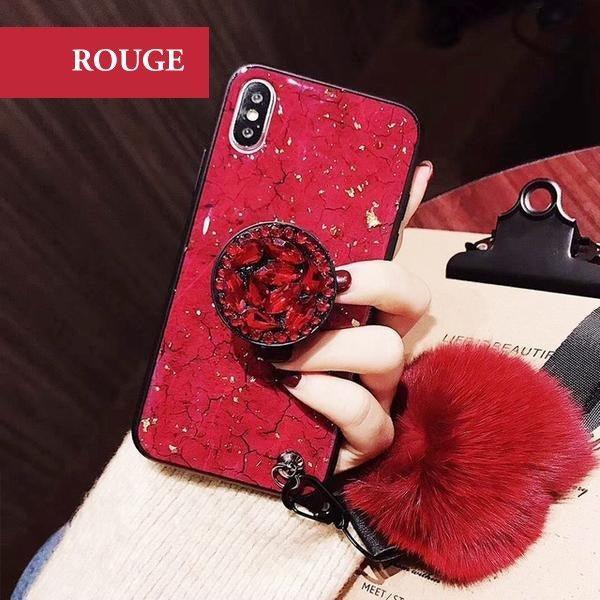 Coque de luxe aspect marbre cristal avec porte-clefs pour iPhone 11 Pro Max - Coque Wiqeo Apple, Coque, Elle, Fine, iPhone 11 Pro Max, Slim, Tendance, Ultra Slim Wiqeo, Déstockeur de Coques Pour iPhone