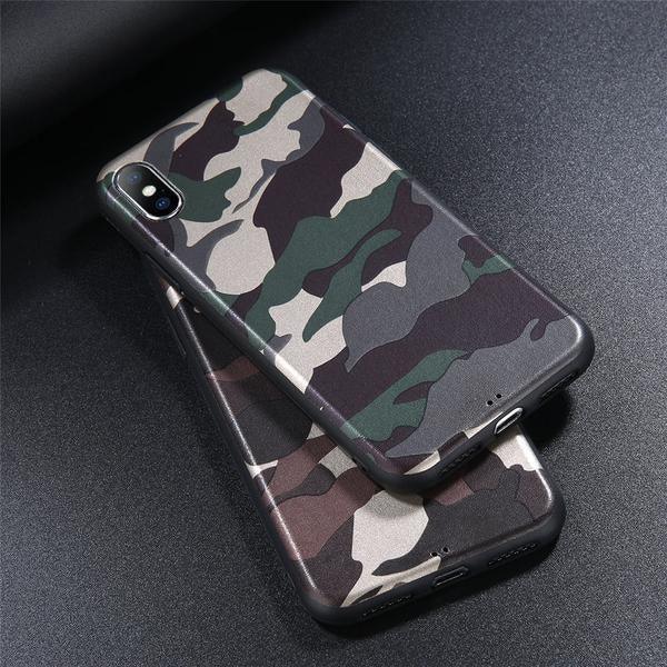 Coque en silicone aux couleurs de camouflage militaire pour iPhone 11 Pro Max - 