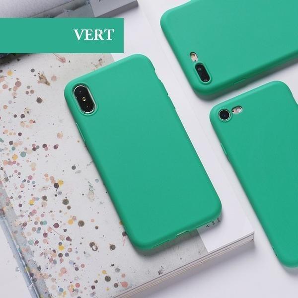 Coque en silicone souple ultra slim à couleur de confiserie pour iPhone 12 - Vert