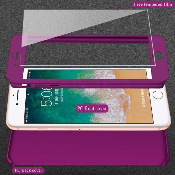 Coque en silicone totale protection 360 avec verre trempé pour iPhone 5 - Coque Wiqeo Apple, Coque, Elle, Fine, iPhone 5, Lui, Slim, Tendance, Ultra Slim Wiqeo, Déstockeur de Coques Pour iPhone