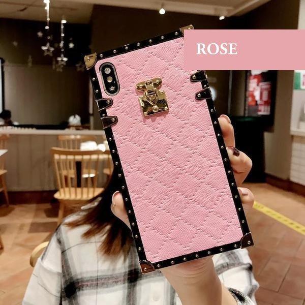 Coque luxueuse en cuir d'agneau cousu et coins métalliques pour iPhone 11 Pro - Coque Wiqeo Apple, Coque, Elle, Fine, iPhone 11 Pro, Slim, Tendance Wiqeo, Déstockeur de Coques Pour iPhone