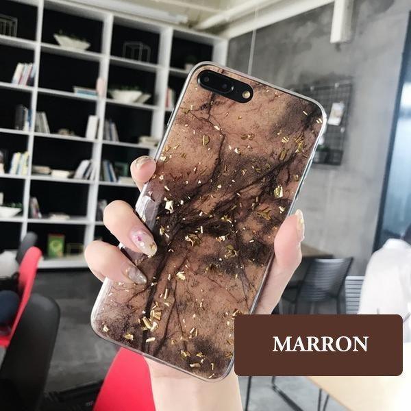 Coque luxueuse style marbre plaquée de feuilles d'or pour iPhone 11 Pro - Coque Wiqeo Apple, Coque, Elle, Fine, iPhone 11 Pro, Lui, Slim, Tendance, Ultra Slim Wiqeo, Déstockeur de Coques Pour iPhone