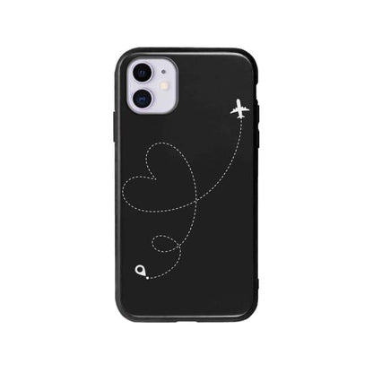 Coque Pour iPhone 11 Avion Cœur - Coque Wiqeo 10€-15€, Estelle Adam, Illustration, iPhone 11 Wiqeo, Déstockeur de Coques Pour iPhone