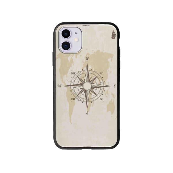 Coque Pour iPhone 11 Boussole Nautique - Coque Wiqeo 10€-15€, Estelle Adam, Illustration, iPhone 11 Wiqeo, Déstockeur de Coques Pour iPhone