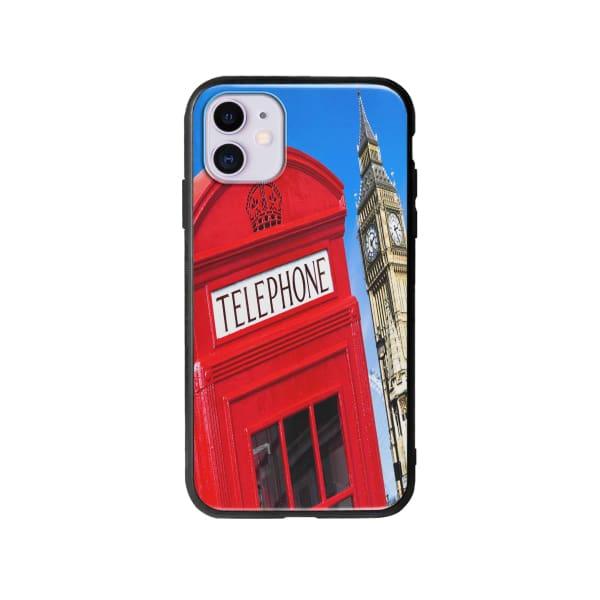 Coque Pour iPhone 11 Cabine Téléphonique - Coque Wiqeo 10€-15€, Estelle Adam, Illustration, iPhone 11, U.K. Wiqeo, Déstockeur de Coques Pour iPhone