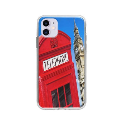 Coque Pour iPhone 11 Cabine Téléphonique - Coque Wiqeo 10€-15€, Estelle Adam, Illustration, iPhone 11, U.K. Wiqeo, Déstockeur de Coques Pour iPhone