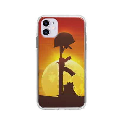 Coque Pour iPhone 11 Casque et Fusil - Coque Wiqeo 10€-15€, Estelle Adam, Illustration, iPhone 11 Wiqeo, Déstockeur de Coques Pour iPhone