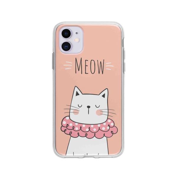 Coque Pour iPhone 11 Chat Meow - Coque Wiqeo 10€-15€, Animaux, Géraud Fournier, iPhone 11, Mignon Wiqeo, Déstockeur de Coques Pour iPhone