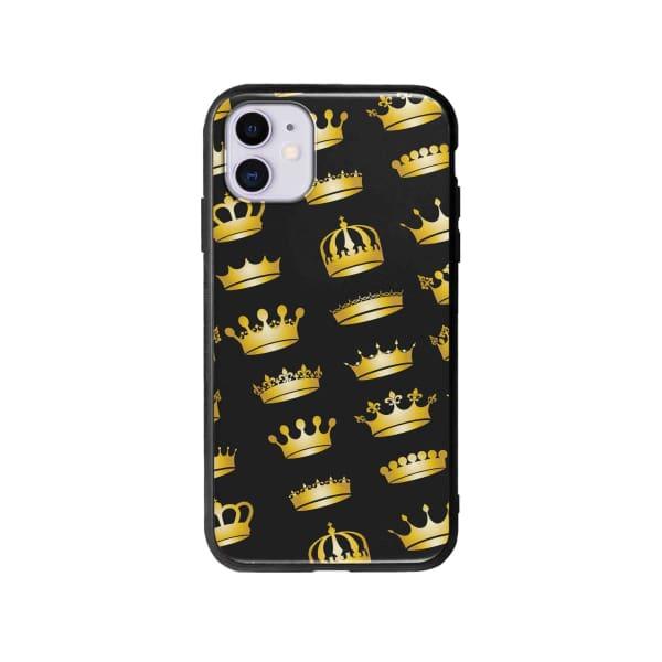 Coque Pour iPhone 11 Couronnes Dorées - Coque Wiqeo 10€-15€, Estelle Adam, iPhone 11, Motif Wiqeo, Déstockeur de Coques Pour iPhone