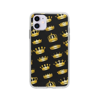 Coque Pour iPhone 11 Couronnes Dorées - Coque Wiqeo 10€-15€, Estelle Adam, iPhone 11, Motif Wiqeo, Déstockeur de Coques Pour iPhone