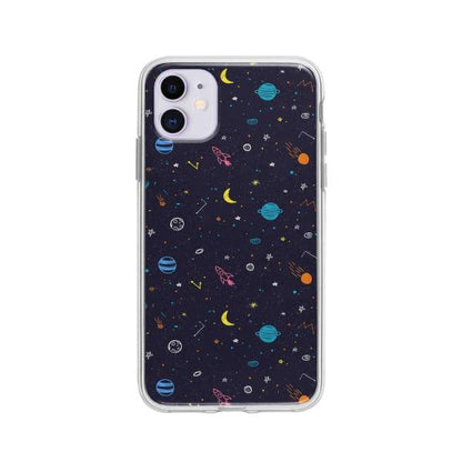 Coque Pour iPhone 11 Dessin Galactique - Coque Wiqeo 10€-15€, Estelle Adam, Illustration, iPhone 11, Motif Wiqeo, Déstockeur de Coques Pour iPhone