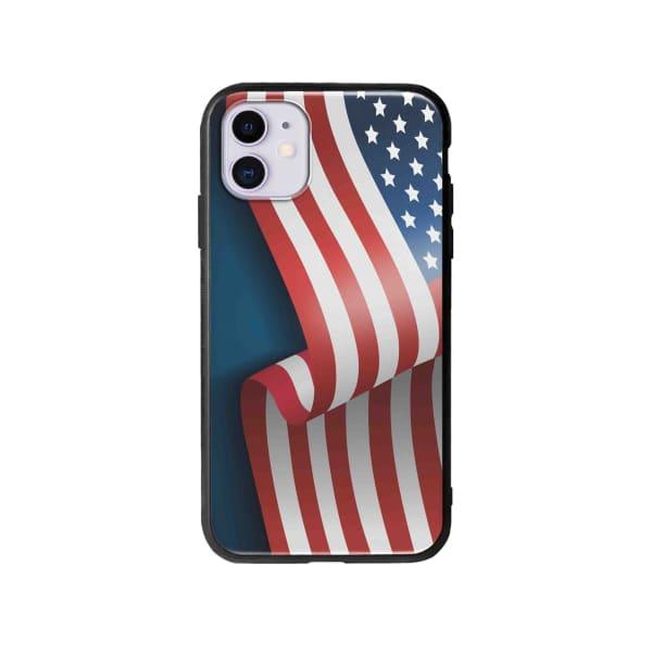 Coque Pour iPhone 11 Drapeau U.S.A. - Coque Wiqeo 10€-15€, Drapeau, Estelle Adam, Illustration, iPhone 11 Wiqeo, Déstockeur de Coques Pour iPhone