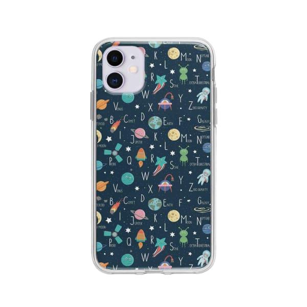 Coque Pour iPhone 11 Espace Alphabet - Coque Wiqeo 10€-15€, Estelle Adam, Illustration, iPhone 11, Motif Wiqeo, Déstockeur de Coques Pour iPhone