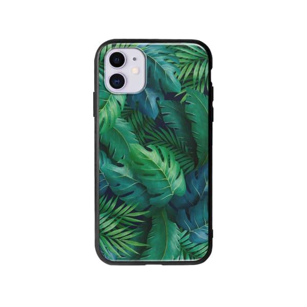 Coque Pour iPhone 11 Feuillage Tropical - Coque Wiqeo 10€-15€, Estelle Adam, Feuilles, iPhone 11, Motif Wiqeo, Déstockeur de Coques Pour iPhone