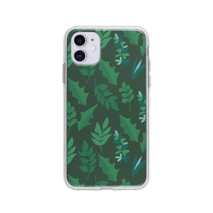 Coque Pour iPhone 11 Feuilles d'hiver - Coque Wiqeo 10€-15€, Estelle Adam, Feuilles, iPhone 11, Motif Wiqeo, Déstockeur de Coques Pour iPhone