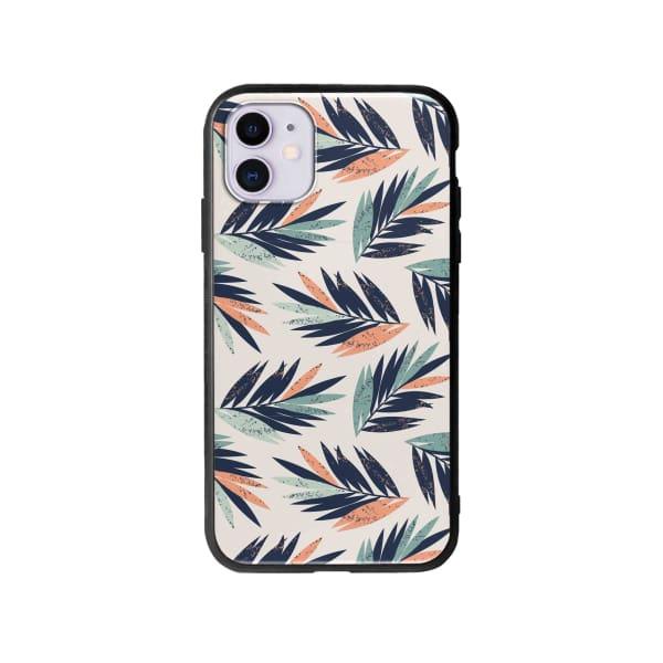 Coque Pour iPhone 11 Feuilles Tropicales - Coque Wiqeo 10€-15€, Estelle Adam, Feuilles, iPhone 11, Motif Wiqeo, Déstockeur de Coques Pour iPhone