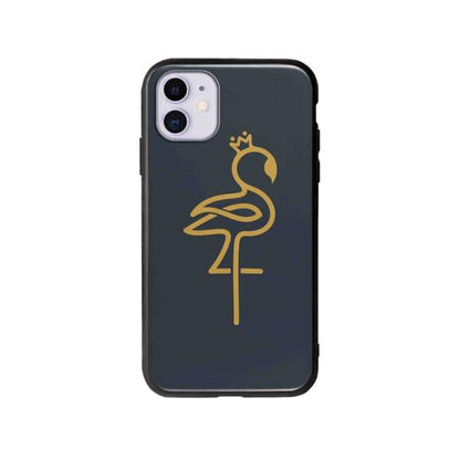 Coque Pour iPhone 11 Flamant Rose Linéaire - Coque Wiqeo 10€-15€, Animaux, Estelle Adam, iPhone 11, Motif Wiqeo, Déstockeur de Coques Pour iPhone