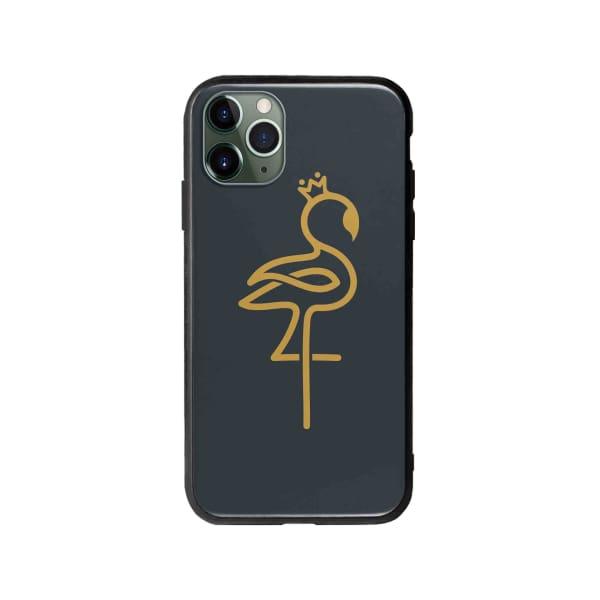 Coque Pour iPhone 11 Flamant Rose Linéaire - Coque Wiqeo 10€-15€, Animaux, Estelle Adam, iPhone 11 Pro, Motif Wiqeo, Déstockeur de Coques Pour iPhone