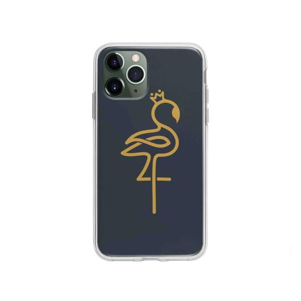 Coque Pour iPhone 11 Flamant Rose Linéaire - Coque Wiqeo 10€-15€, Animaux, Estelle Adam, iPhone 11 Pro, Motif Wiqeo, Déstockeur de Coques Pour iPhone