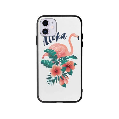 Coque Pour iPhone 11 Flamant Rose Tropical - Coque Wiqeo 10€-15€, Estelle Adam, Feuilles, iPhone 11, Motif Wiqeo, Déstockeur de Coques Pour iPhone