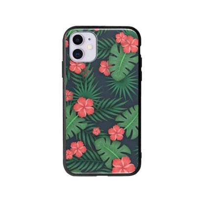 Coque Pour iPhone 11 Flore Exotique - Coque Wiqeo 10€-15€, Estelle Adam, Feuilles, Fleur, iPhone 11, Motif Wiqeo, Déstockeur de Coques Pour iPhone