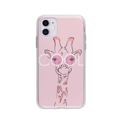 Coque Pour iPhone 11 Girafe Cool - Coque Wiqeo 10€-15€, Animaux, Estelle Adam, Illustration, iPhone 11 Wiqeo, Déstockeur de Coques Pour iPhone