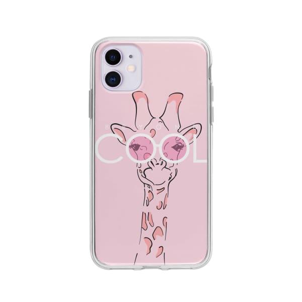 Coque Pour iPhone 11 Girafe Cool - Coque Wiqeo 10€-15€, Animaux, Estelle Adam, Illustration, iPhone 11 Wiqeo, Déstockeur de Coques Pour iPhone