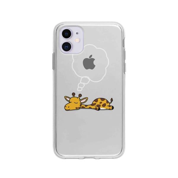 Coque Pour iPhone 11 Girafe Endormie - Coque Wiqeo 10€-15€, Animaux, Estelle Adam, Illustration, iPhone 11 Wiqeo, Déstockeur de Coques Pour iPhone