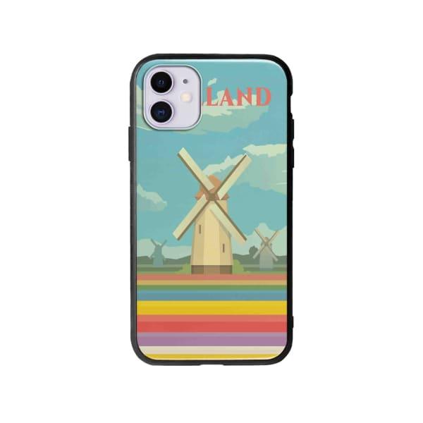 Coque Pour iPhone 11 Hollande - Coque Wiqeo 10€-15€, Illustration, iPhone 11, Robert Guillory, Voyage Wiqeo, Déstockeur de Coques Pour iPhone