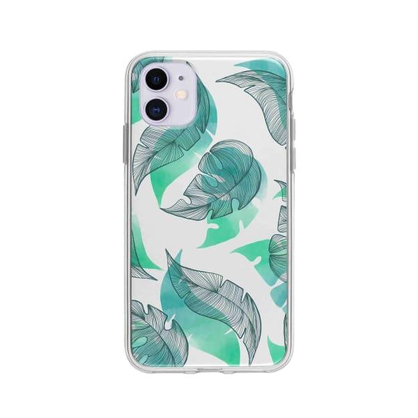 Coque Pour iPhone 11 Motif Feuilles - Coque Wiqeo 10€-15€, Estelle Adam, Feuilles, iPhone 11, Motif Wiqeo, Déstockeur de Coques Pour iPhone