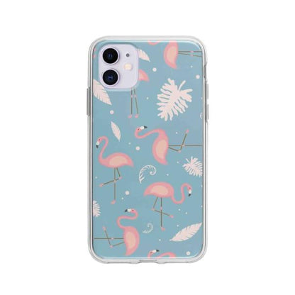 Coque Pour iPhone 11 Motif Flamant Rose - Coque Wiqeo 10€-15€, Estelle Adam, Feuilles, iPhone 11, Motif Wiqeo, Déstockeur de Coques Pour iPhone